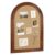 YINGXUN Arched Cork Pin Board, Beaded Brown Wood Frame, 16 x 24 in