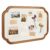 YINGXUN Linen Bulletin Board with Scalloped Brown Wooden Frame 30x20inch