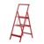 Yinj1835hh Steps Foldable Home Step Ladder with Handrail 3-Step A-Frame Wide Pedals Storage Decoration Multifunctional Steps Ladder(Red)