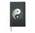 Yin Yang Bamboo Harmony Zen Symbol Yoga Art For Women Men Hardcover Journal, Black