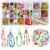 Yiranok 528PCS DIY Beaded Keychain Kit for Adult Women,Acrylic Heart Star Flower Alphabet Bag Beads Charms Crafts Key Chain Making Supplies