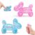 YIYUTOY 2Pcs Balloon Dog Squishy, Sensory Fidget Toys for Stress Relief Glitter Animal Squishy for Kids and Adults, Soft Slow Rising Squeeze Toy, Classroom Prizes Party Favors Gifts(Blue+Pink)