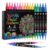 YJ Axioartis 72 Colors Acrylic Paint Markers, Dual Tip with Fine Tip and Brush Tip Pens for Stone, Wood, Calligraphy, Canvas, Ceramic, Metal, Glass, Rock Painting, DIY Crafts