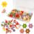 Ykimok 60 Pcs 10 Colors Flower Push Pins, Six-Petal Floral Thumb Tacks