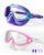 YLKJSWIM Swim Goggles for Kids 3-12 with Earplugs Large Frame Anti-Fog/UV With nose pads Swimming Goggles for Boys Girls Toddler 2PCS (White Pink & Blue Purple)
