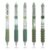 Ymapinc 5 Pcs Gel Ink Pens, Green Retractable 0.5mm Black Ink Pens, 3D Rose Decor Aesthetic Cute Stationary for School Office Supplies Women