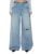 YMI Jeans Women’s Billie Baggy Wide Leg Jeans, J Faded Blue Rips, 07
