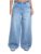 YMI Jeans Women’s Billie Baggy Wide Leg Jeans, L Light Blue Rips, 09