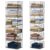 Yociyoga 6-Tier Stackable Closet Organizers and Storage Shelves, Closet Shelf Organizer Basket Bins, Foldable Sweater Storage for Clothes Organizer System, Black（Patent No. 30022416）