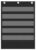 Yoink 5+1 Standard Pocket Chart, Clear 5 Pockets with 1 Extra Storage Pocket for Classroom, Word Wall and Sentence Strips Hanging Chart for Vocabulary Learning, Teacher Supplies(Black)