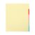 YOKIVE 1 Set/5 Pcs A4 Binder Dividers, Plastic Index Divider