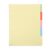 YOKIVE 1 Set/5 Pcs B5 Binder Dividers, Plastic Index Divider