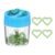 YOKIVE Paper Clip Heart Bookmark Holder Bright Green, 40Pcs | Small Cute Rust-Proof Metal with Blue Magnetic Box for Office Home Wedding Photo Crafts Document Note Desk Organizer