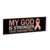 Yoladsume My God is Stronger Than Endometrial Cancer Awareness Fighter Transparent Acrylic Desk Nameplate Durable Shatter-Resistant Personalized Desk Decor