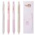Yolev 4 Pcs Cute Retractable Pens, Gliiter Cat Gel Pens, 0.5mm Fine Point Black Ink Cute Kawaii Pen, Smooth Writing Cat Pens for Writing Women Office School Supplies