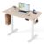 YOLEZO Electric Standing Desk, 40″ x 24″ Small Sit Stand Desk, Light Walnut