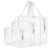Yomjarl Board Game Storage Bags, 3 Pack Clear PVC Game Organizer Cases with Zipper and Handle, Portable Storage Holder for Puzzles, Card Games, A4 Papers, Magazines, Craft Hobby Supplies
