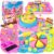 YongnKids Sensory Bin Cake & Ice Cream Sandbox for Kids Girls 3+