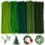 YONOVO 500 Pcs Green Pipe Cleaners 6mm Thick 12 inch Long (Gradient Green)