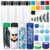 YooNotee 12 Pcs Weather Sensory Bottle Kits 13.5oz Plastic Calm Down Bottle with Lids Glitter Sequin Filler Acrylic Ice Cubes Snowy DIY Calm Down Jar Kit for Froze Party Favors Relieving Anxiety