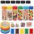 YooNotee 146 Pcs Adult Sensory Bottles Filler Fine Kits Sensory Bin Items Counting Sorting Supplies for Office Education Activities Include Pom Poms Pen Scissors Notebooks