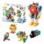 Yoshiritsu LaQ Basic 511 Plastic Container Ver. | 680Pieces | 22 Models | Age 5+ | Creative, Educational Construction Toy Block | Made in Japan