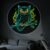 YOTQUULKI Portable Projector Lamp USB Powered Unique Owl with Flames Imagery Art Illustration for Bedroom Use Today