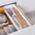 YouCopia DrawerFit® Sliding Drawer Bin, Expandable and Adjustable Kitchen Storage Organizer, Speckled White (Pack of 6)