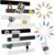 YOUDEFUL 8Pcs Bulletin Board Strips, Black White Grey Felt Pin Board Bar Strips with 50 Pushpins, Self-Adhesive Felt Cork Board Strips for Wall to Display Your Notes, Photos, Schedules, Announcements