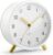 YouJabz Back to School Silent Analog Quartz Alarm Clock for Kids Bedroom,Night Light, Battery Operated, Fashionable Round Metal