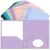 YouLain 3 Hole Pocket Folders, Plastic Pocket Folders for 3 Ring Binder, 2 Pockets Binder Folders with Business Card Slot for School, Office, Home Organization Letter Size 24 Packs