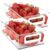 Youngever 2 Pack Stackable Plastic Storage Organizer Container Bin, Stackable Storage Bins with Handler for Refrigerator, Pantry (10″ x 6″ x 3″)
