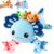 Youthfuljive 5 in 1 Axolotl Plush Toys for Girls Boys, 18″ Mommy Axolotl Stuffed Animal with 4 Baby Axolotls Blue Stuffed Axolotl Plush with Babies Axolotl Plushies for Kids Toddler Birthday