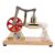 YOUTHINK Golden Stirling Engine Educational Toy, Metal Two Cylinder Hot Air Motor with LED Lights, Visible Piston Glass Tube, Anti Skid Base for Kids STEM Class Desktop Display