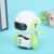 YOUTHINK Manual Pencil Sharpener Green Robot Shape ABS Plastic Hand Shake Pencil Sharpener with Smooth Cutting Surface and Foot Pad Design for Stable School Supplies