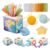 Youuys Baby Tissue Box Toy for Babies 6-12 Months – Montessori Sensory Busy Cube Toys with 3 Textured Balls & 12 Silky Scarves – Ideal Gift for Toddler Girls Ages 6 12 18 Months (Mermaid Theme)