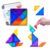 YPLUS Travel Toy Tangram Puzzle for Kids, Mini Magnetic Tiles, 700 Shapes