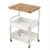 Yqqhrbm Rolling Storage Cart Three Tier Utility Shelf Organizer with Sturdy Iron Structure and Mesh Baskets Wheels with Brakes Suitable for Apartment Dorm Home Office Studio, White
