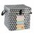 Yqqhrbm Triangle Storage Box Foldable Organizer Container Bin With Clear Window And Lid Cotton Material With Sturdy Side Handles For Easy Carrying suitable, Black Triangle Pattern