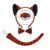 YUEELI 4pcs Tiger Animal Costume Accessory Set, Striped Tiger Ear Headband, Plush Tiger Nose, Bow Tie and Tiger Tail for Halloween Carnival Cosplay Fancy Dress Themed Party Decor
