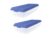 YUHSWO 63 Quart Clear Plastic Storage Bin with Latch Lid, Blue, 2 Pack