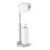 YUMORE Toilet Paper Stand with Storage & Weighted Base, Brushed Nickel