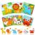 YUNCHY Wooden Puzzles for Toddlers 1-3, 6pcs Animal Jigsaw Puzzles for Toddlers, Montessori Educational Learning Toys for Kids Ages 1-4,Gifts for Boys Girls