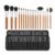 Yunhgft 18 Wood Handle Makeup Brushes Set for Professional Makeup Application & Daily Routines, with Storage Case