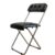 YunJove Folding Seat Folding Chair Padded Chair Upholstered Chair with Soft Tufted Surface and Stable Metal Tubes Flat Folding Storage for Small Homes, Black