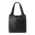 YunJove Water-Repellent Foldable Shoulder Tote, Medium With Inner Zip Pocket, Black, Black