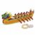 Yunmeryker Paper 3D Puzzle Dragon Boat with String, DIY Craft Activity & Toy, Paper Large Dragon Boat (Floatable) with LED Light