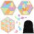 Yunsailing 3 Pack Large Wooden Blocks Puzzles Hexagon Tangram Puzzle Wooden Russian Brain Puzzles for Adult Challenge Teasers Geometric Jigsaw Logic Iq STEM Educational Gift Graduation(Fresh)