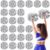 Yunsailing 50 Pcs Cheerleading Pom Poms with Handle Bulk Metallic Foil Plastic Pom Poms for Dance, Matches, Squad Spirit Sports, Stage Performance, Celebration (Silver)