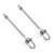 Yunseity 2 Pcs Heavy Duty Bearing Swing Hangers, 304 Stainless Steel Swing Hooks, 1800mm D Type for Yoga Hammock Chair, Ceiling Mount, Outdoor Patio